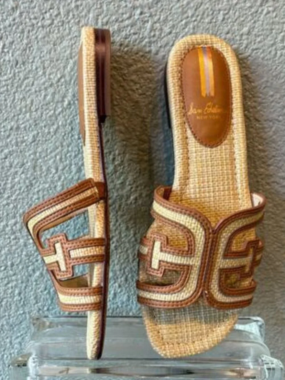 Sam Edelman Bay Multi Bleached Beechwood Sandals - Picture 3 of 7